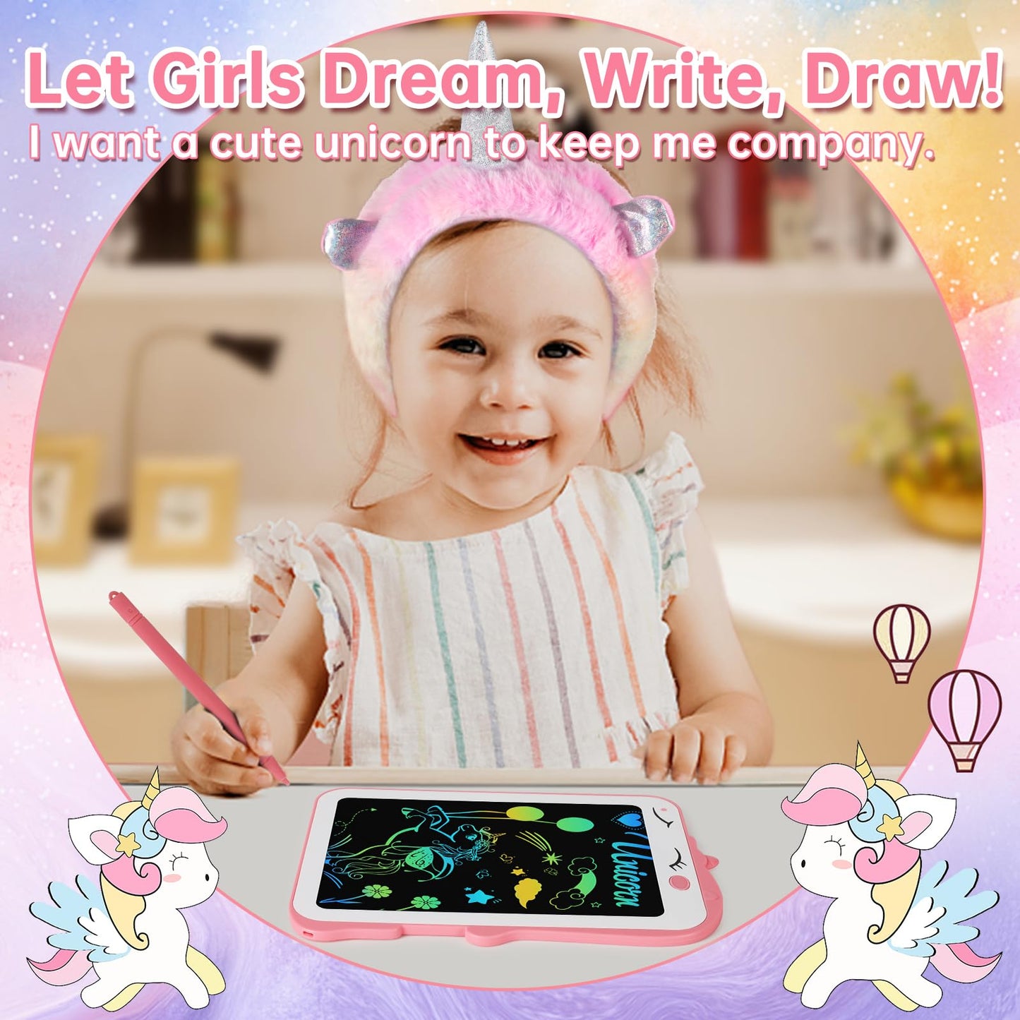 Jenria Unicorn Gifts Toys for Girls - Birthday Gifts for Girls Age 3 4 5 6 7 8 Years Old Girl Birthday Gift Ideas, Girl Toys, Kids Toys, for Toddler, Daughter, Niece, Granddaughter